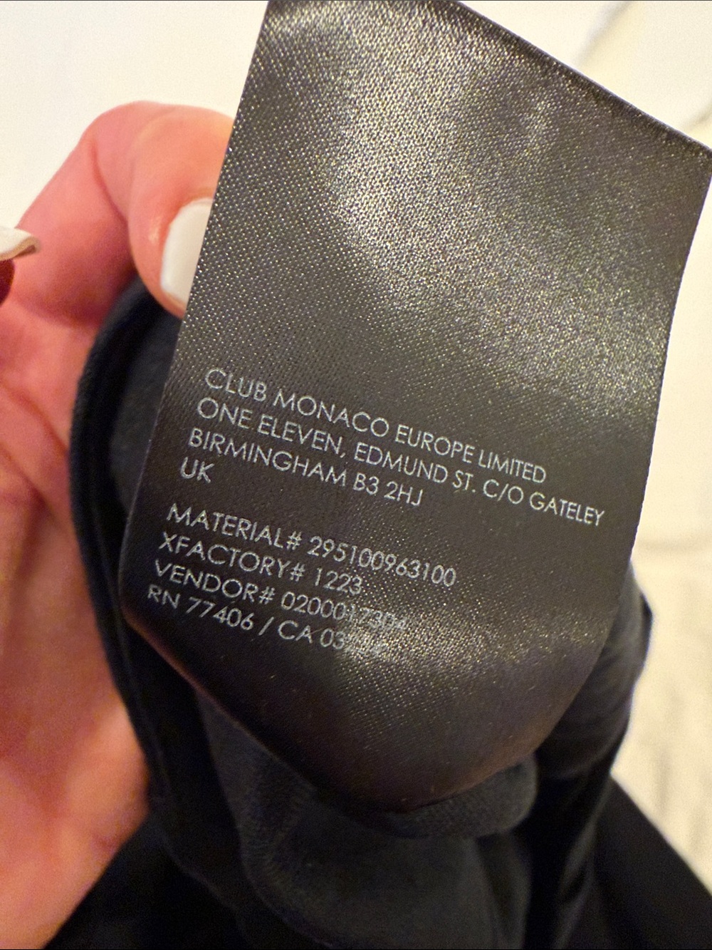 Club Monaco Black Wide-Leg High-Rise Trousers Linen Blend - Picture 8 of 8
